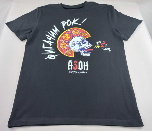 Футболка АЗОН — «Фигачим Рок!» чёрная Limited Edition (полноцветная печать) — изображение 3